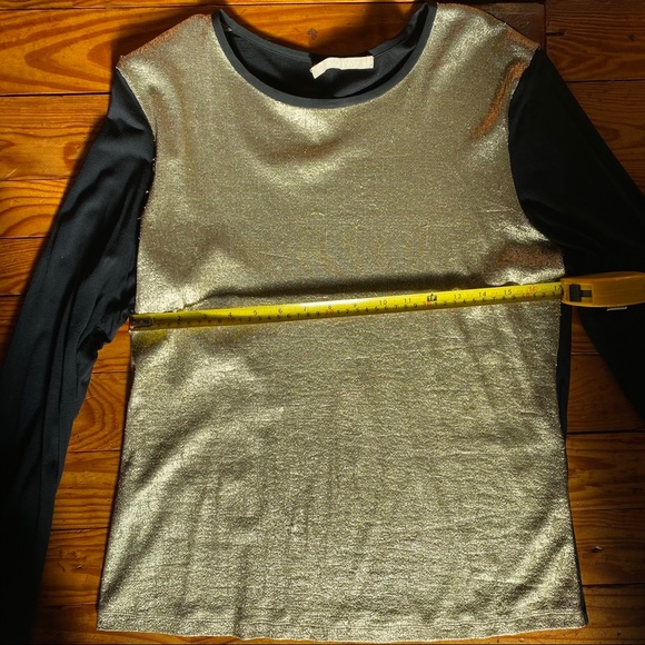 Jason Wu black and gold metallic top sweater 😍 - Picture 4 of 6